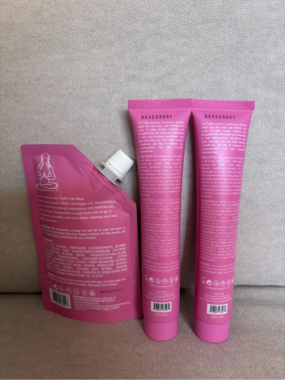 Karma Beauty Replenish & Restore Truffle Hair Mask & 2 Leave in conditioner SET